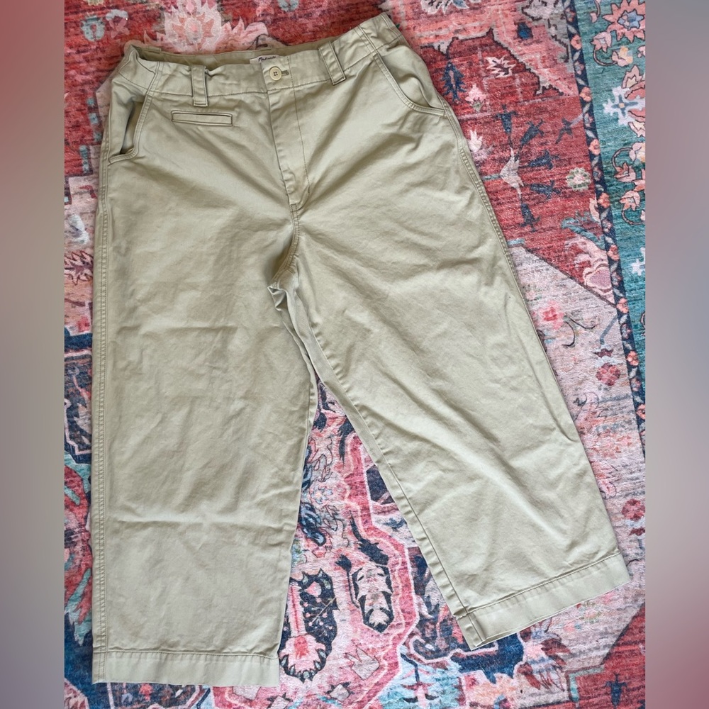 MADEWELL High Rise Tapered Light Green Pants Sz 12